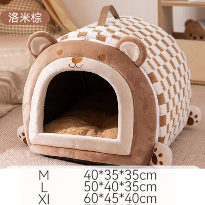 Niche d'Intérieur pour Chien Cabane en Arche Petit Chien 3 Tailles