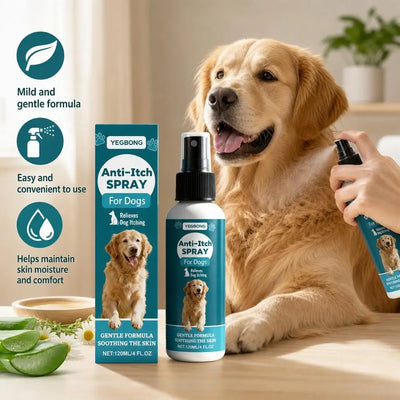 Spray Anti-Démangeaisons pour Chien, Apaisant Peau Sèche 120 ml