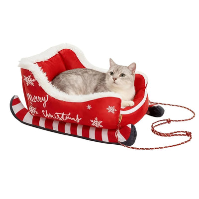 Panier Traîneau de Noël Chien Petit Format