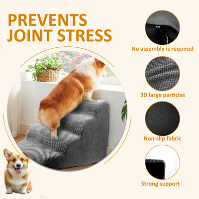 Rampe Escalier pour Chien Incurvée Mousse Lit Haut Canapé