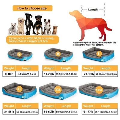 Panier pour Chien Polaire Bords Rembourrés Jusqu'à 95 cm