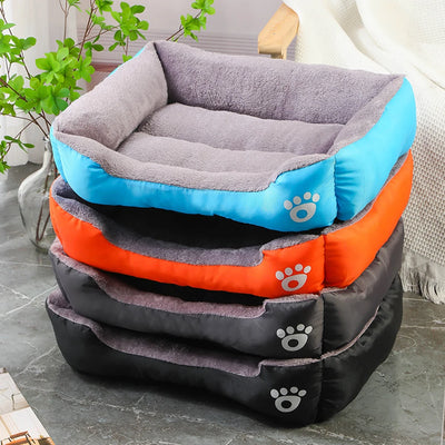 Canapé pour Chien Carré Doux Lavable Chaud d'Hiver