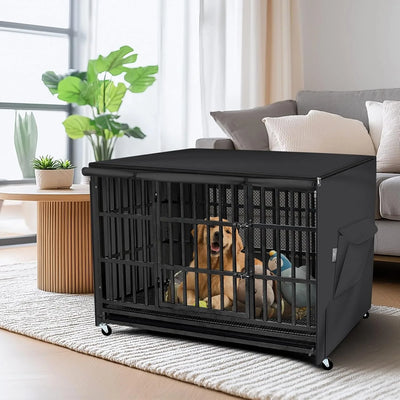 Housse pour Cage à Chien Pare-Soleil Polyester Résistant