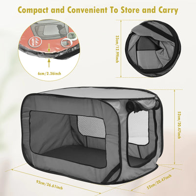Caisse Pliable de Transport pour Chien Pop-Up 93 cm