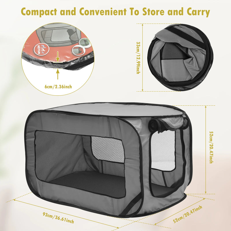 Caisse Pliable de Transport pour Chien Pop-Up 93 cm