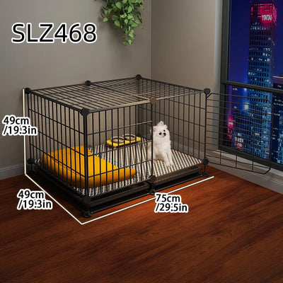 Cage pour Chien Intérieur Petite Taille avec Zone Toilette