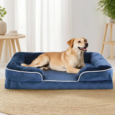 Panier Orthopédique Grand Chien Mousse de Soutien Déhoussable