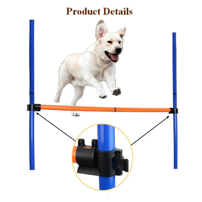 Haie d'Agility pour Chien Barre de Saut 110 cm Démontable
