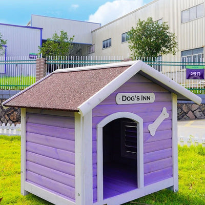 Niche Chien Extérieur Bois Grande Taille 107 cm Toit Ouvrant