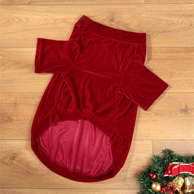 Pull de Noël Velours Confortable Grand Chien