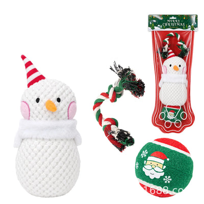 Ensemble de Jouets de Noël à Mâcher pour Chien