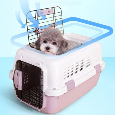 Cage de Transport Petit Chien et Chat Portable Ventilée