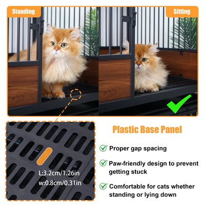 Cage pour Chien Empilable 2 en 1 sur Roulettes