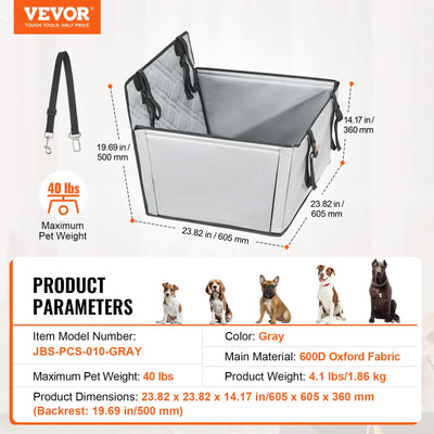 Siège Auto Imperméable Gros Chien 45kg
