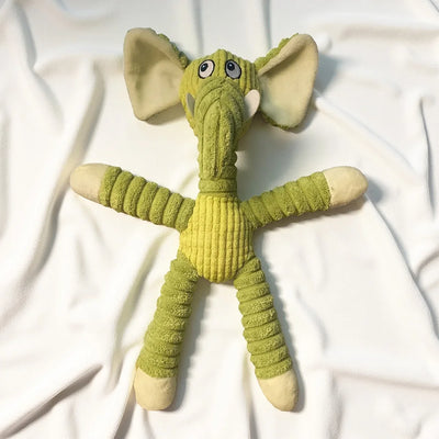 Jouet à Mâcher Velours Côtelé Animal Chien 30 cm