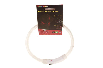 Collier Lumineux LED Rechargeable USB Tube 70 cm Chien