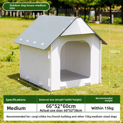 Niche Chien Extérieur en Plastique Ventilée 3 Tailles