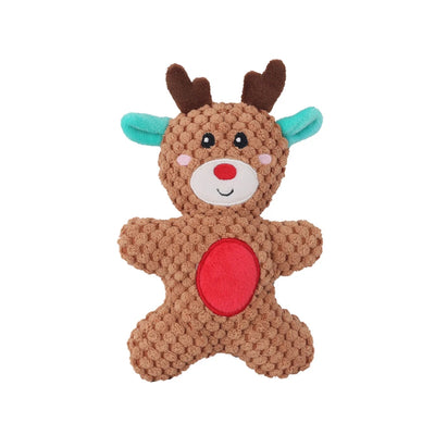 Cadeau de Noël Chien Peluche Couinante Père Noël Donut