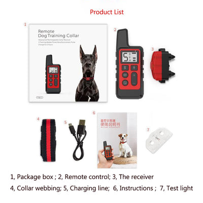 Collier Électrique de Dressage 500 m 1 à 3 Chiens