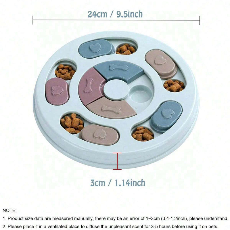 Jouet Puzzle Chien Rond 24 cm Friandises Anti-Ennui