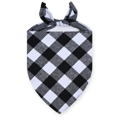 Bandana Chien Triangulaire Carreaux Nœud Papillon