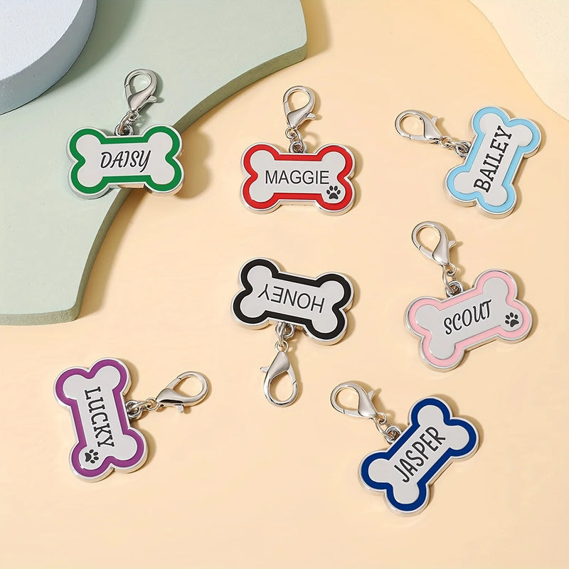 Médaille d'Identification Os Gravée pour Chien