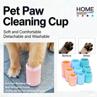 Gobelet Nettoyeur de Pattes avec Brosse pour Chien
