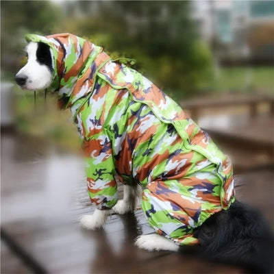 Manteau Imperméable Combinaison Intégrale Capuche Chien 4 Pattes