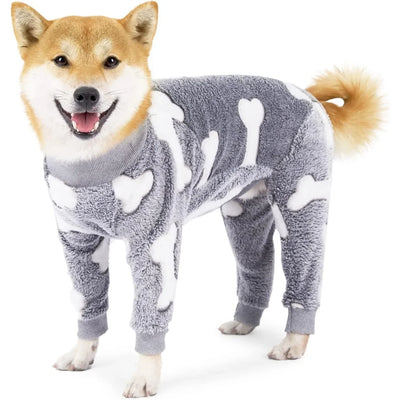 Pyjama Chien Grande Taille Polaire Chaud 4 Pattes