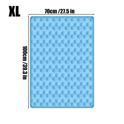 Tapis Rafraîchissant Grand Format pour Chien, Bleu, du S au 2XL