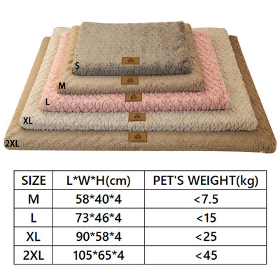 Matelas Orthopédique Chien Mousse 3D Housse Fausse Fourrure Lavable