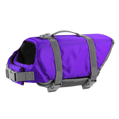 Gilet de Sauvetage pour Chien Réglable Poignée Ventre Aéré