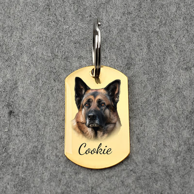 Médaille Portrait Gravée Double Face pour Chien