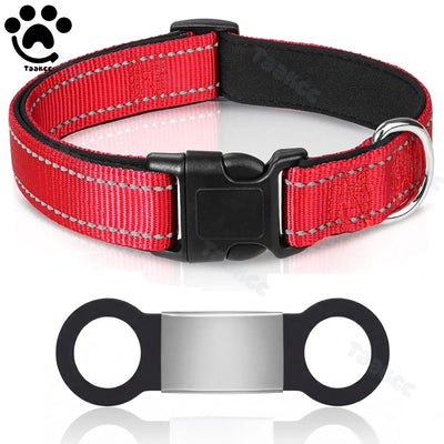 Collier Rembourré Réfléchissant Gravé Nom Chien