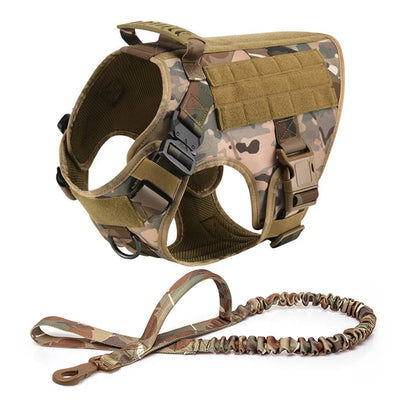 Harnais Tactique Chien Set Complet avec Pochettes Molle