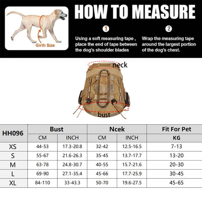 Harnais Tactique Molle Berger Allemand Malinois jusqu'à 65 kg