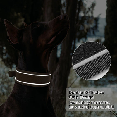 Collier Tactique Militaire Nylon Réfléchissant Gros Chien
