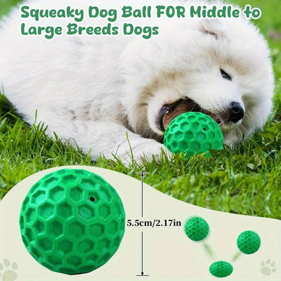 Jouet Indestructible Balle Couineuse Alvéolée à Mâcher 5,5 cm