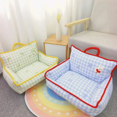 Canapé pour Chien Motif Vichy Automne Hiver 50x60 cm