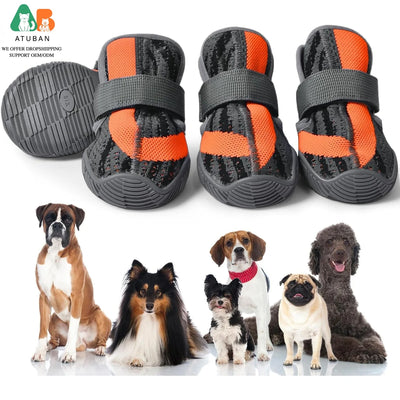 Chaussures pour Chien Maille Respirante Marche Semelle Antidérapante
