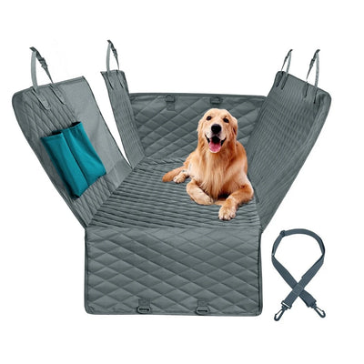 Hamac Voiture Chien Étanche Fenêtre Zippée Poches 143x153 cm