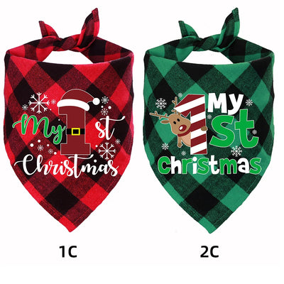 Bandana Écossais Premier Noël pour Chien