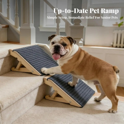 Rampe pour Chien Bois Pliable Réglable Antidérapante