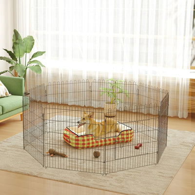 Parc Pliable pour Chien PawHut 8 Panneaux 71 x 61 cm