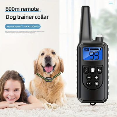 Collier de Dressage Anti-Aboiement Telecommande Chien