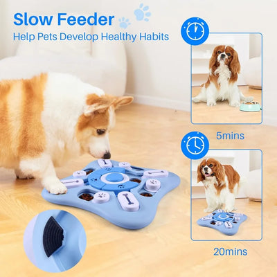 Jouet Puzzle Interactif pour Chien Plateau à Friandises
