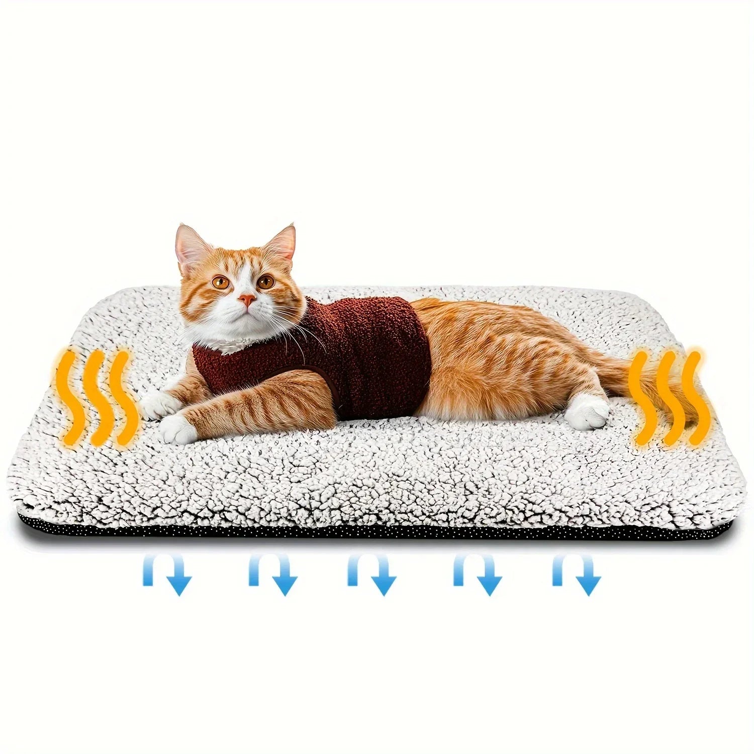 Tapis Chauffant Chien Auto-Chauffant Lavable Noyau Thermique