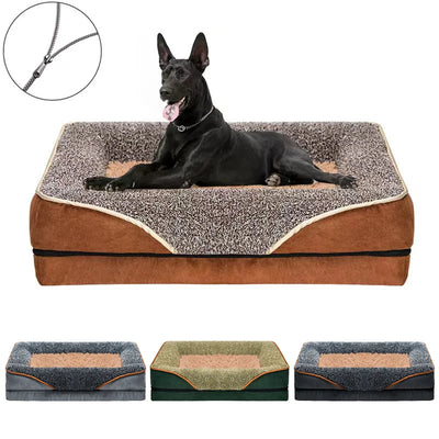 Canapé pour Chien Déhoussable Mousse Épaisse 120 x 80 cm