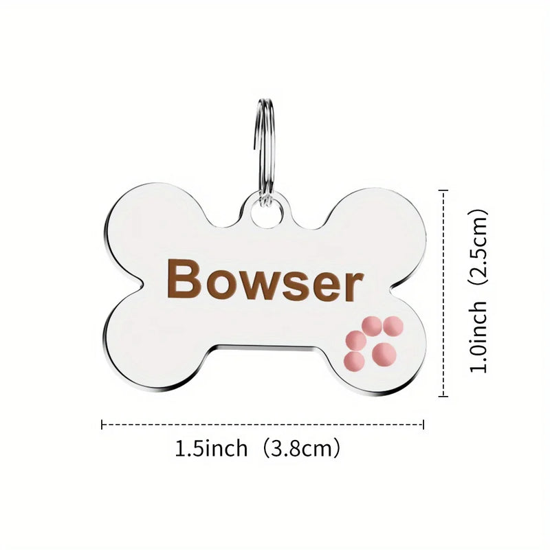 Médaille Gravée Motif Patte pour Chien