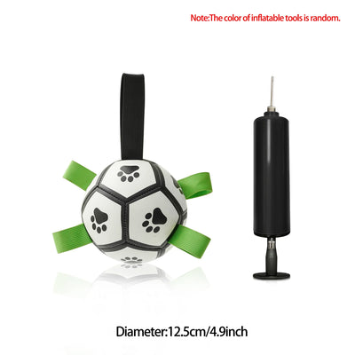 Jouet Ballon de Football à Sangles pour Chien Moyen et Grand